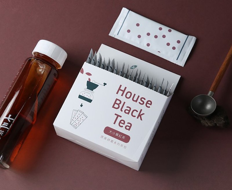 【原葉研磨系列】大小葉紅茶 House Black Tea-入門款茶包20入 - 茶葉/茶包/水果茶 - 紙 白色