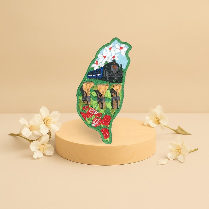 【台灣特色】苗栗 | 刺繡磁鐵 | 禮物 | 文創 | 紀念品 - 磁鐵 - 繡線 