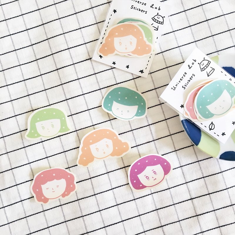 Star Girl Sticker Bag / 5 In - Stickers - Paper Multicolor