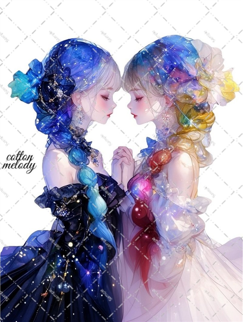 original sticker no.6782 人物ステッカー オリジナルステッカー 人物ステッカー 女の子ステッカー オリジナル人物ステッカー - 貼紙 - 紙 
