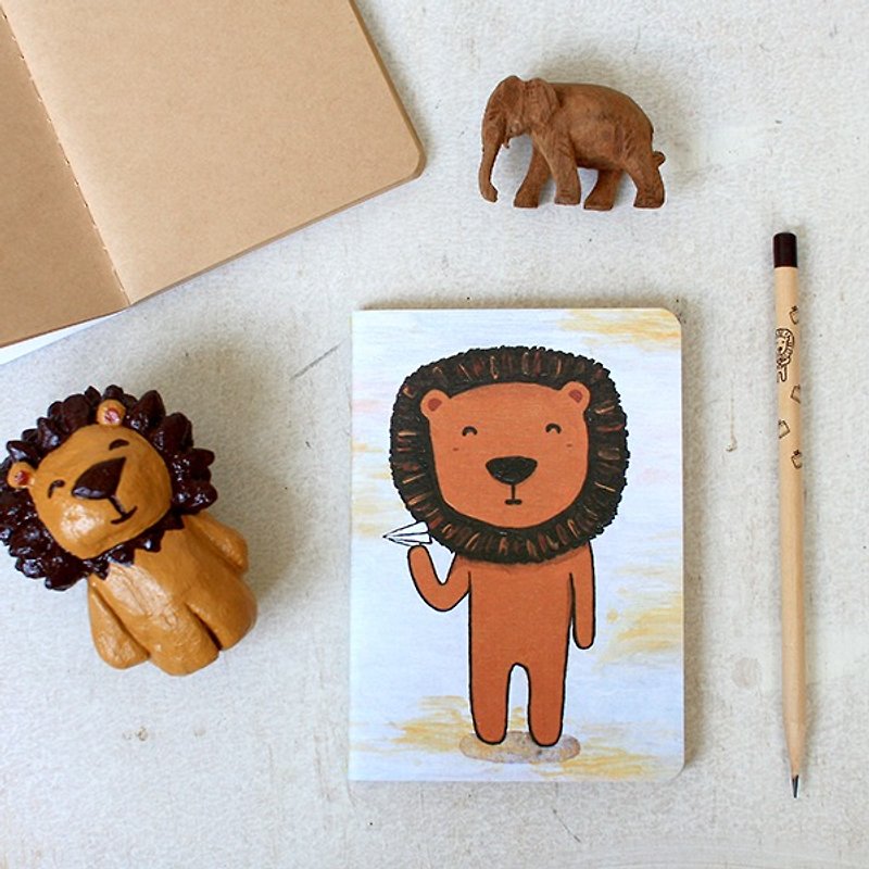 Small notebook | paper airplane Lions - Notebooks & Journals - Paper Multicolor