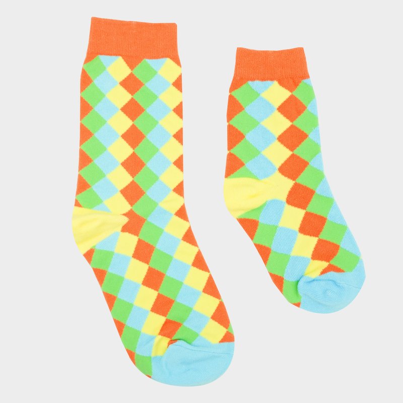 Summer pixel parent-child socks - ถุงเท้า - ผ้าฝ้าย/ผ้าลินิน 