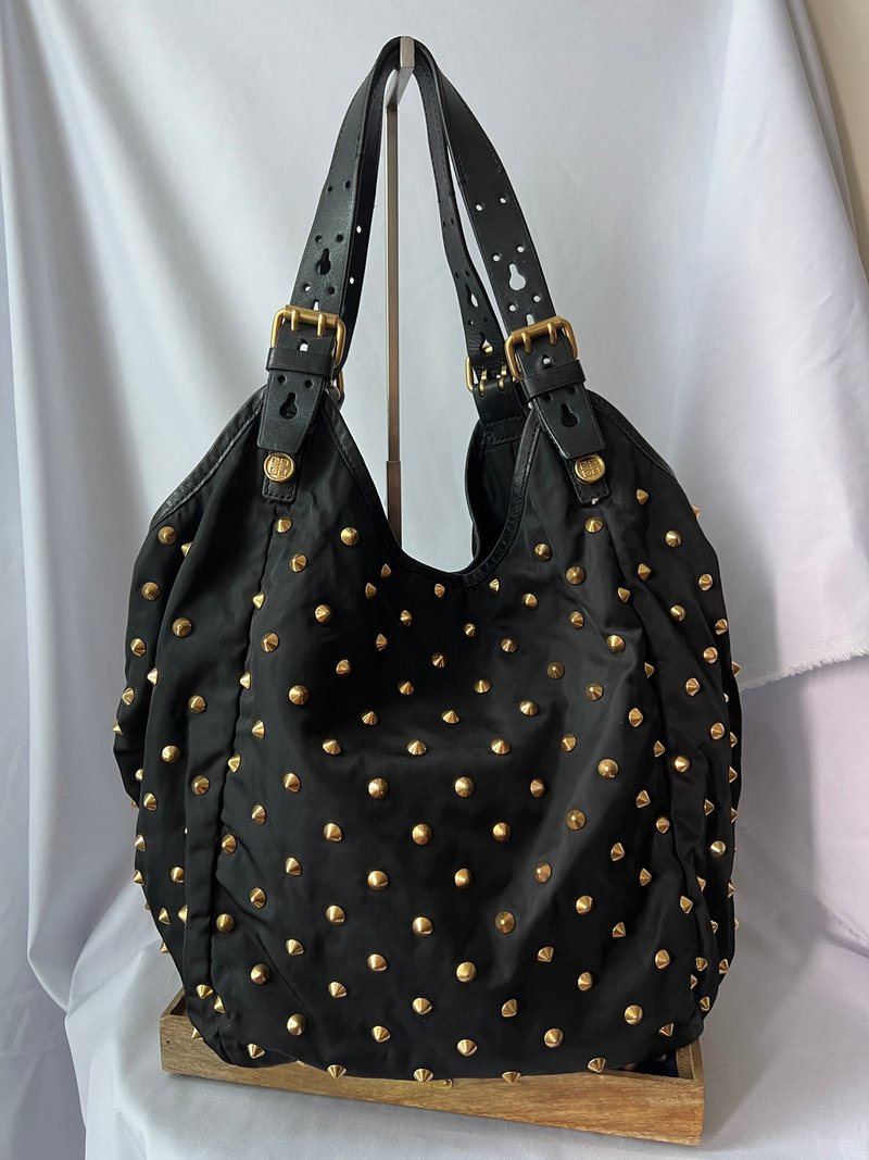 Givenchy Studded New Sacca gold rivet side cross-body backpack handbag Japanese used - Messenger Bags & Sling Bags - Other Materials Black