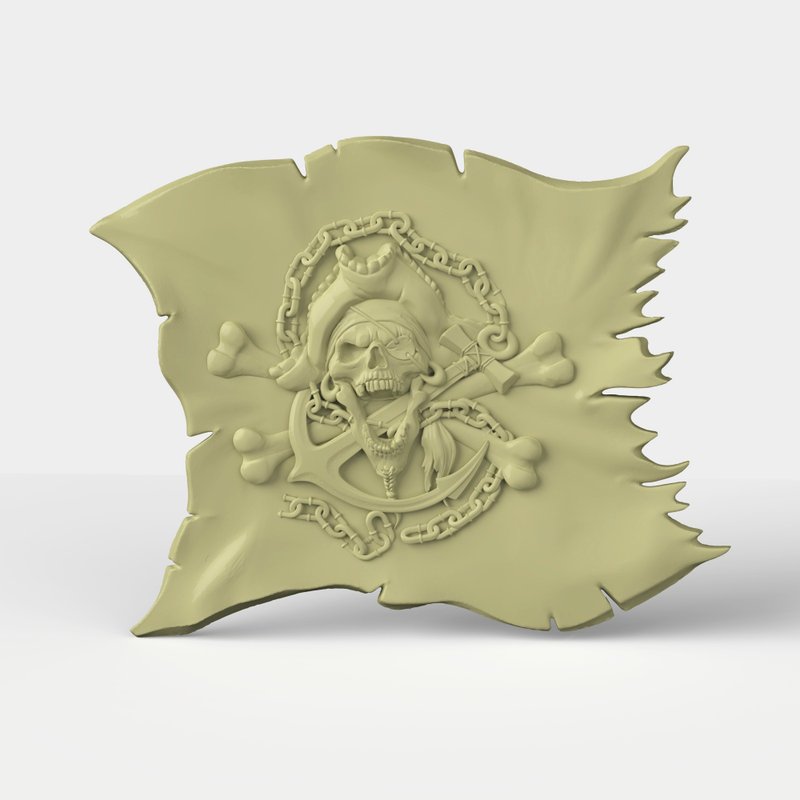 3D模型STL CNC Router文件 3d打印的海盜旗 - 其他數位設計 - 其他材質 