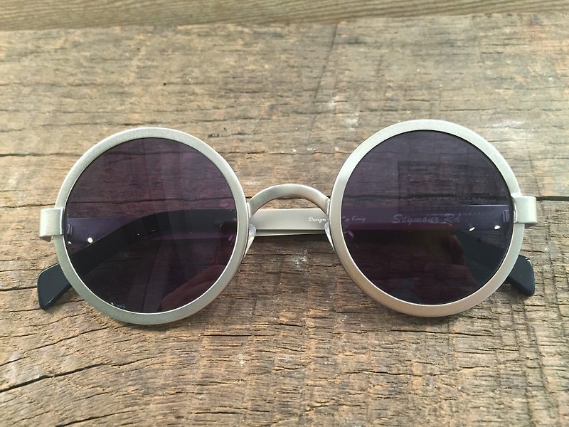 Absolute Vintage-Seymour Road Light Metal Round Frame Sunglasses-Silver - Glasses & Frames - Other Metals 