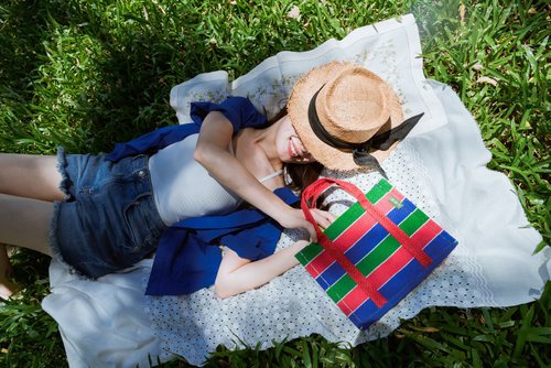 台湾 トートバッグ 市場バッグ 台湾オリジナル 台湾市場バッグ 2号サイズ全7色 : 台湾