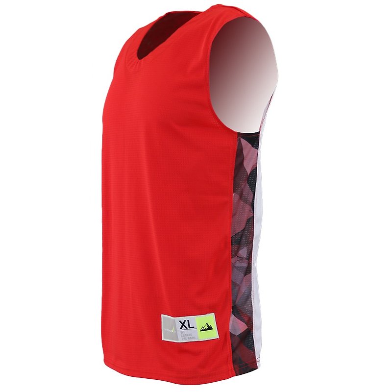 Tools fearless side sublimation basketball uniform #红# basketball shirt - ชุดกีฬาผู้ชาย - เส้นใยสังเคราะห์ สีแดง