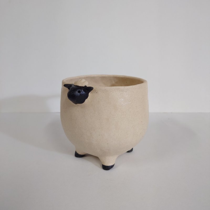 黑面羊杯杯 - 其他杯子 - 陶 白色
