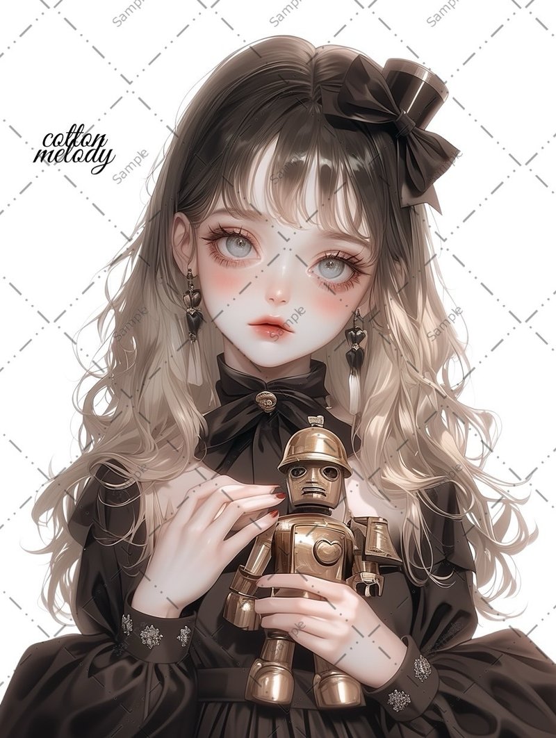 original sticker no.1462 人物ステッカー オリジナルステッカー 人物ステッカー 女の子ステッカー オリジナル人物ステッカー - 貼紙 - 紙 