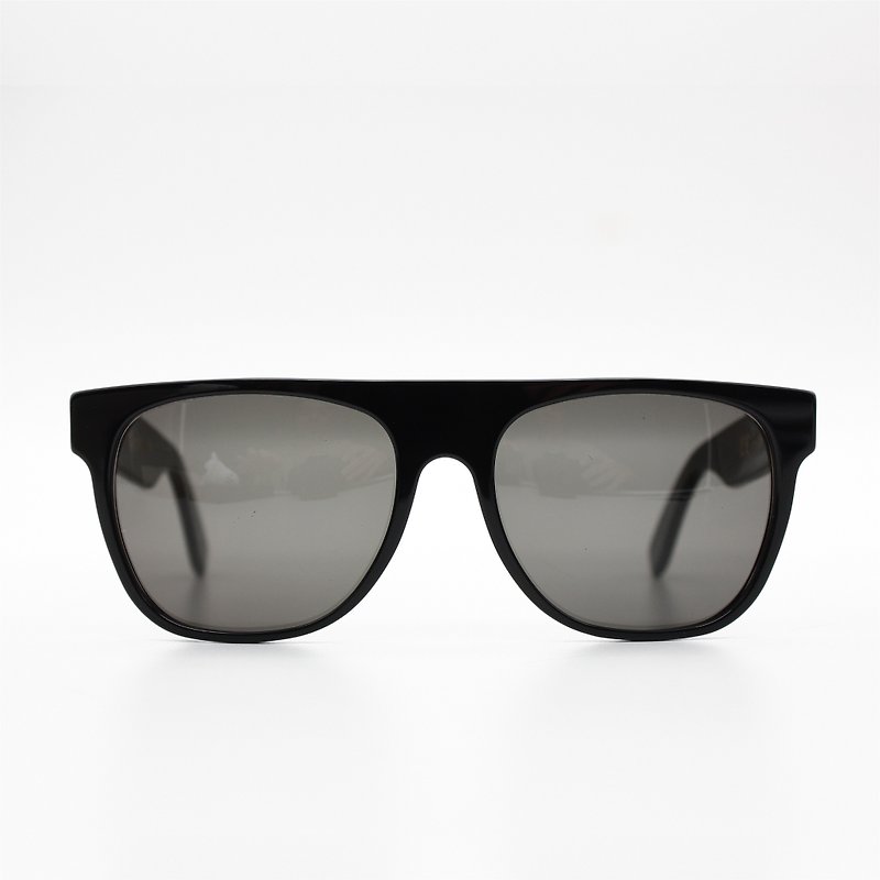 SUPER Sunglasses - FLAT TOP BLACK - กรอบแว่นตา - วัสดุอื่นๆ สีดำ