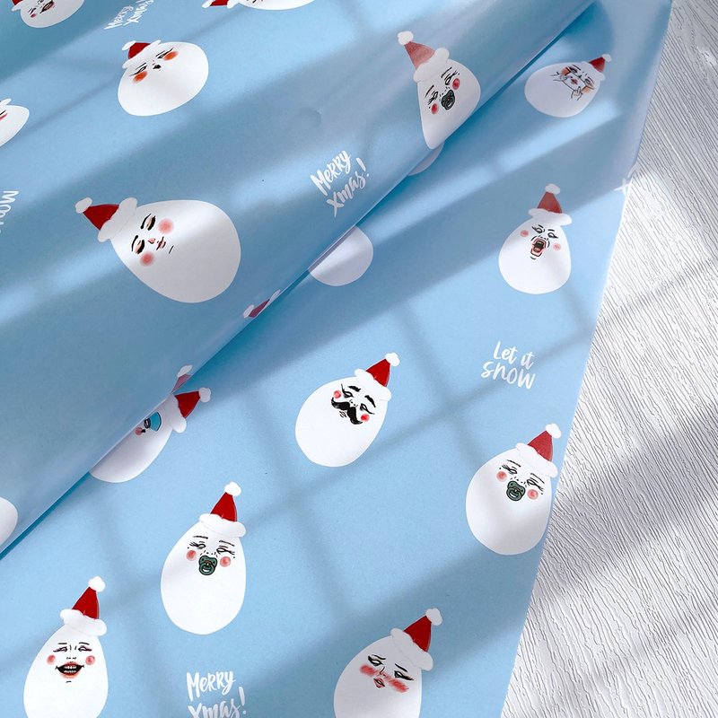 聖蛋快樂 / 大包裝紙( 3 入 ) - 包裝材料 - 紙 藍色