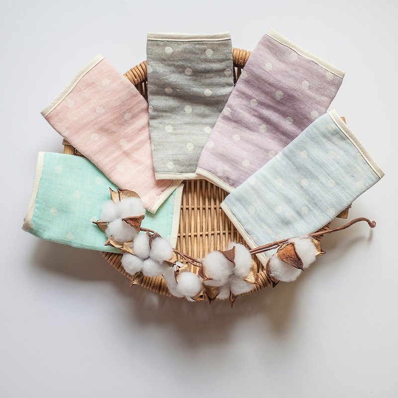 my little star-cotton candy organic cotton hand-made strap (back towel) saliva towel (pair) - Bibs - Cotton & Hemp Multicolor