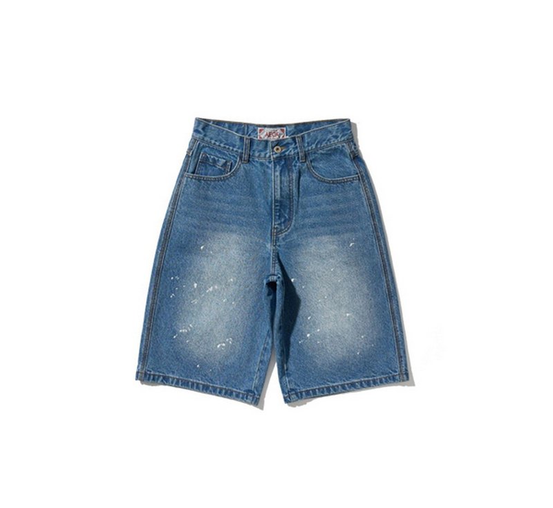 AECA Painted Basic Denim Shorts潑漆刷色單寧短褲 - 男短褲/工作短褲 - 其他材質 多色