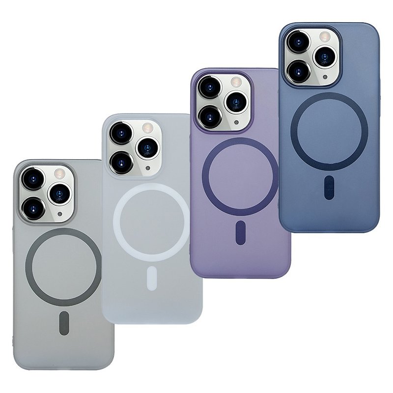 iPhone15/Pro/ProMax light sand skin-friendly phone protective case supports Magsafe - เคส/ซองมือถือ - พลาสติก หลากหลายสี