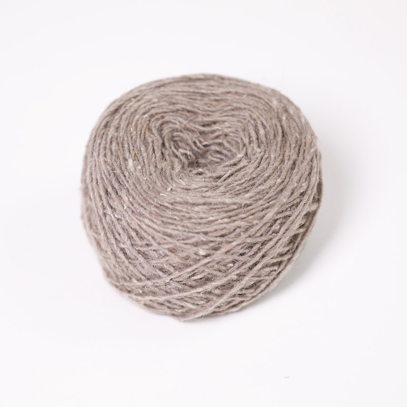 手紡 アロー ウール 混 糸-グレー-フェアトレード - 編み物/刺繍/羊毛フェルト/裁縫 - ウール カーキ