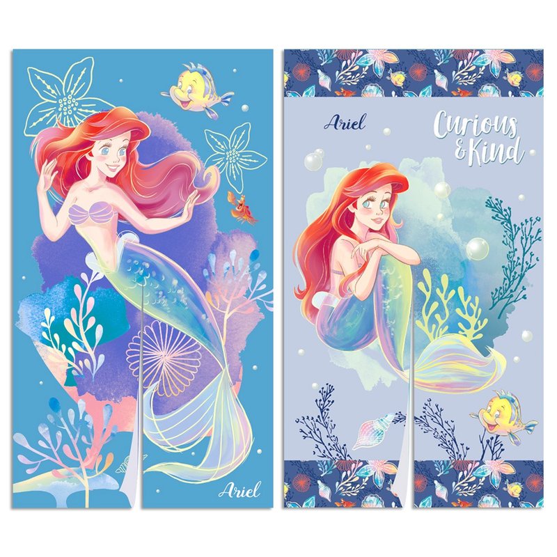 【Disney 迪士尼】數位印花對開長門簾-小美人魚系列 - 門簾/門牌 - 聚酯纖維 