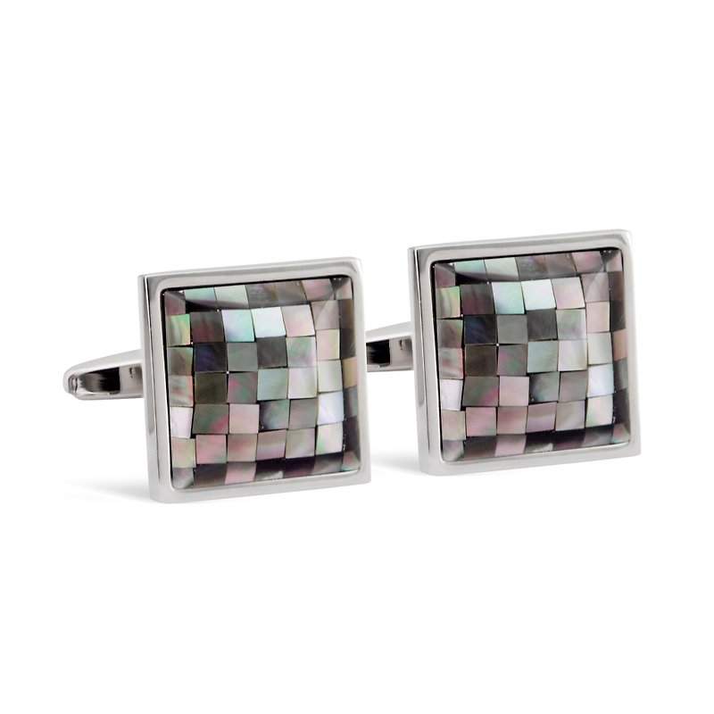 Square Cufflink with Mosaic Pattern - Cuff Links - Other Materials Multicolor
