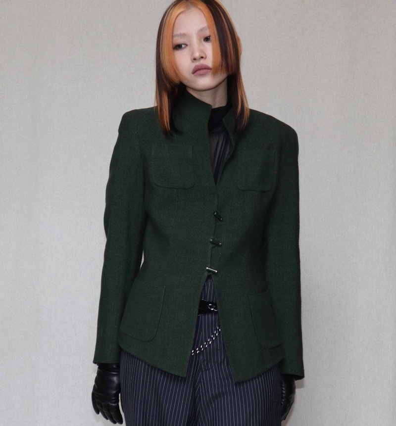 Pumpkin Vintage. Salvatore Ferragamo dark green jacket - Women's Casual & Functional Jackets - Other Man-Made Fibers Green