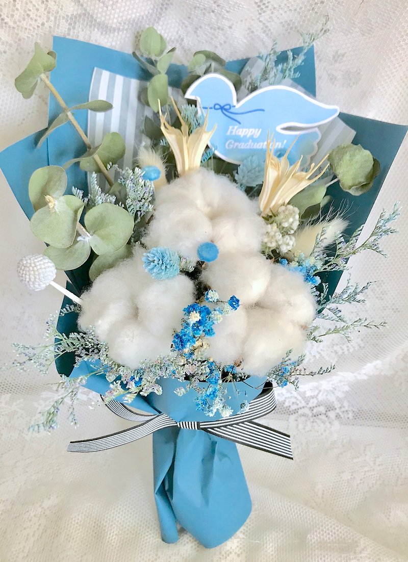 Masako cotton eucalyptus dry bouquet Thanksgiving bouquet (do not pay Jade Bird) - Plants - Plants & Flowers 