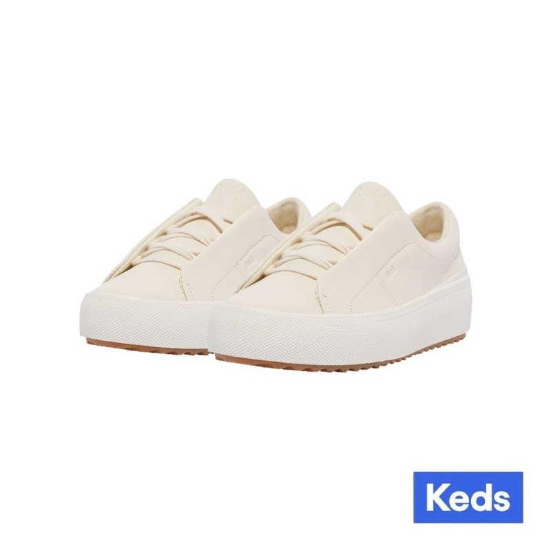KEDS REMI LEATHER 厚底皮革懶人休閒鞋 白 WH68211 - 女休閒鞋/帆布鞋 - 真皮 