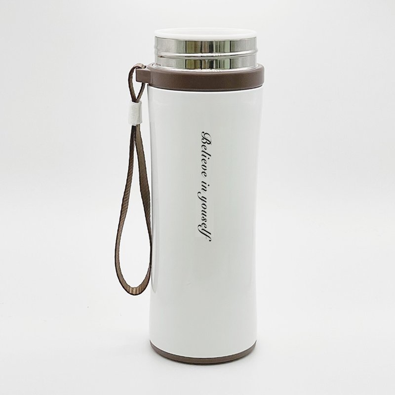 [Believe in yourself] SMF bone china thermos cup 420ml self-motivation type - Vacuum Flasks - Porcelain 