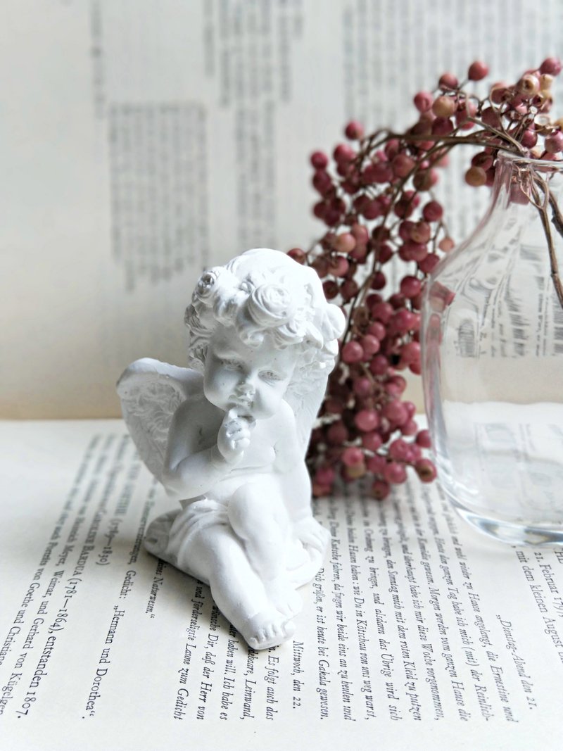 [Good Day Handmade] Hope Little Angel Fragrance Stone Ornament Diffusing Stone Decoration Christmas Gift Valentine’s Day - น้ำหอม - วัสดุอื่นๆ ขาว