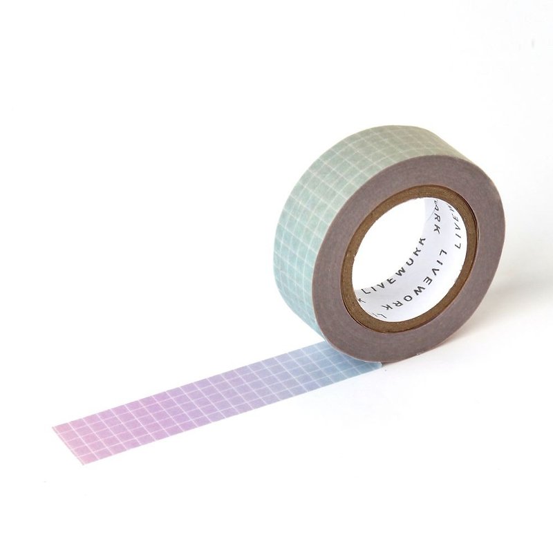Livework Rainbow Functional Paper Tape - Checkered Gradient, LWK55309 - Washi Tape - Paper Multicolor