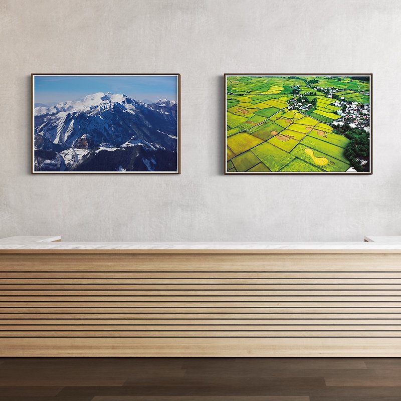 [Flying over Taiwan. Aerial Photography] Zeppelin Photography Wall Painting / Art Collection - Posters - Paper Multicolor
