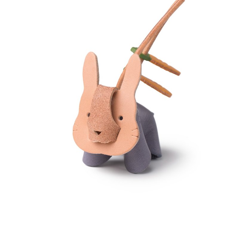 DIY 元氣家族-咪兔 皮革動物吊飾 兔年 / M1-048-4 / 材料包 - 其他 - 真皮 粉紅色