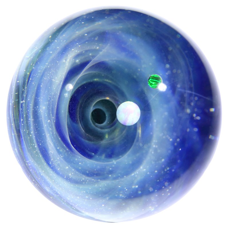 53mm 宇宙玻璃球擺設 no.M79 - 擺飾/家飾品 - 玻璃 藍色