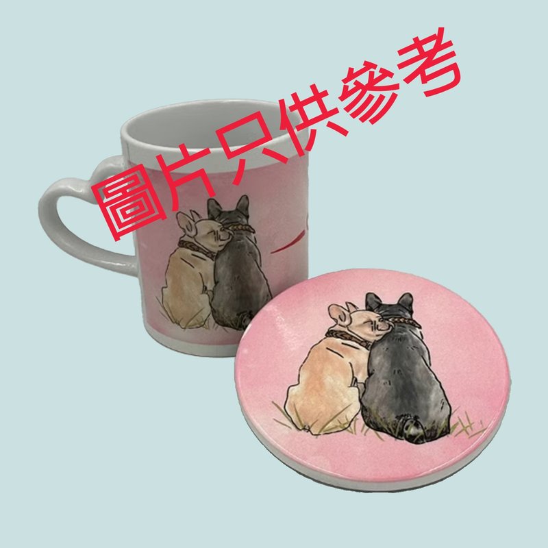 Ceramic mug + coaster | Gift set | Customized - แก้วมัค/แก้วกาแฟ - ดินเผา 