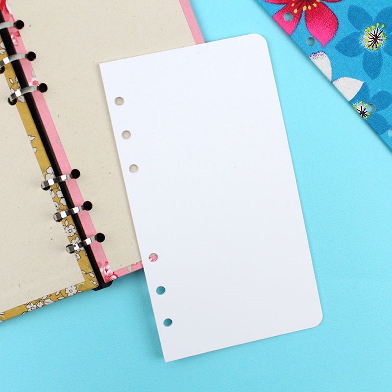 Chuyu B6/32K 6-hole loose-leaf paper (blank)/note inner page/universal manual inner page/20 sheets - Notebooks & Journals - Paper White