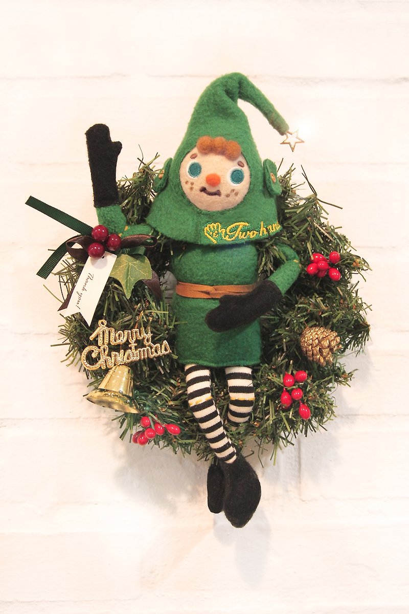 · Limited edition Christmas wreath fine green Post - การ์ด/โปสการ์ด - ขนแกะ สีเขียว