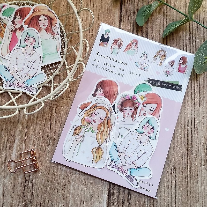 Romantic girl stickers / 7 in - Stickers - Paper 