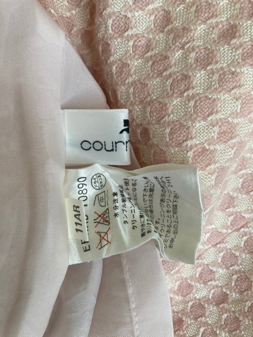 ヴィンテージクレージュドレス、サイズ11AR、シルク混ウール、胸囲36