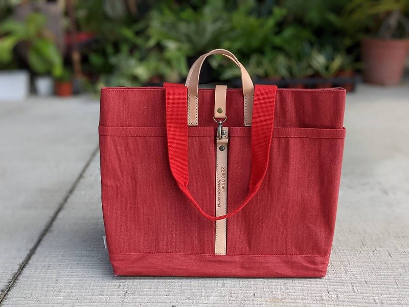 Everyday Tote/Red - กระเป๋าถือ - กระดาษ 