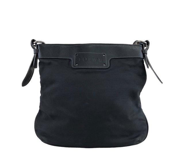 日本直送 名牌中古包 】LOEWE ロエベ ショルダーバッグ ブラック