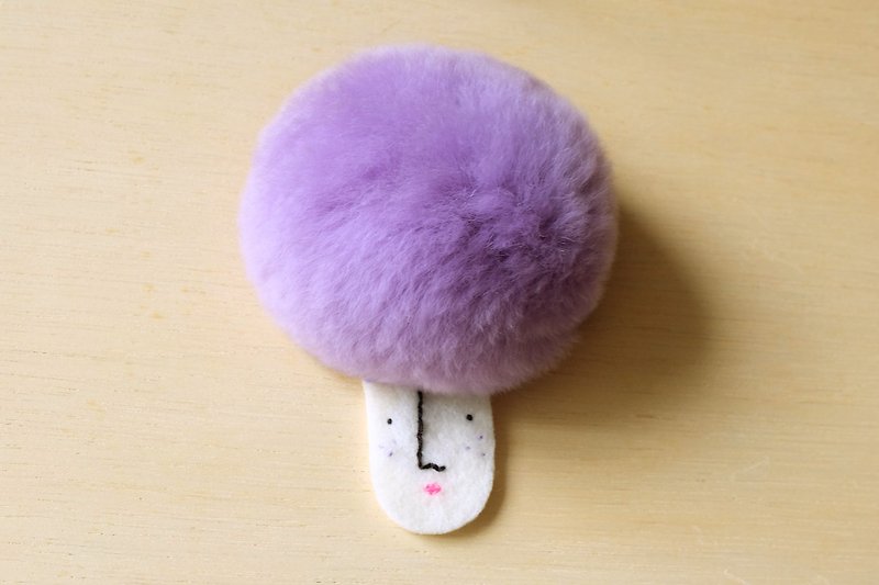 Miss Hairy Collection / Brooch / Purple - Brooches - Other Materials Purple