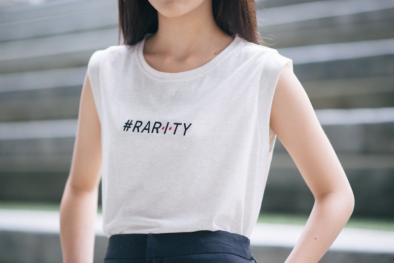 Rarity Ivory Cropped - 女 T 恤 - 棉．麻 白色
