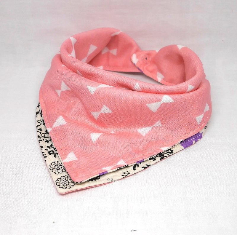 Japanese Handmade 6-layer-gauze Baby Bib - Bibs - Cotton & Hemp Pink