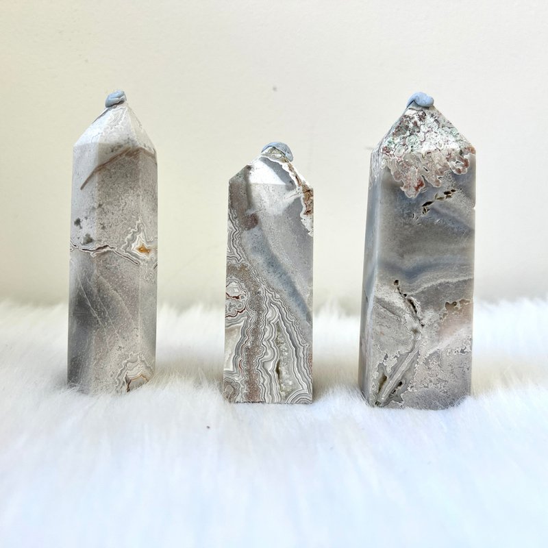 墨西哥瑪瑙柱 | 水晶 | 水晶柱 | 水晶擺件 - 擺飾/家飾品 - 水晶 白色