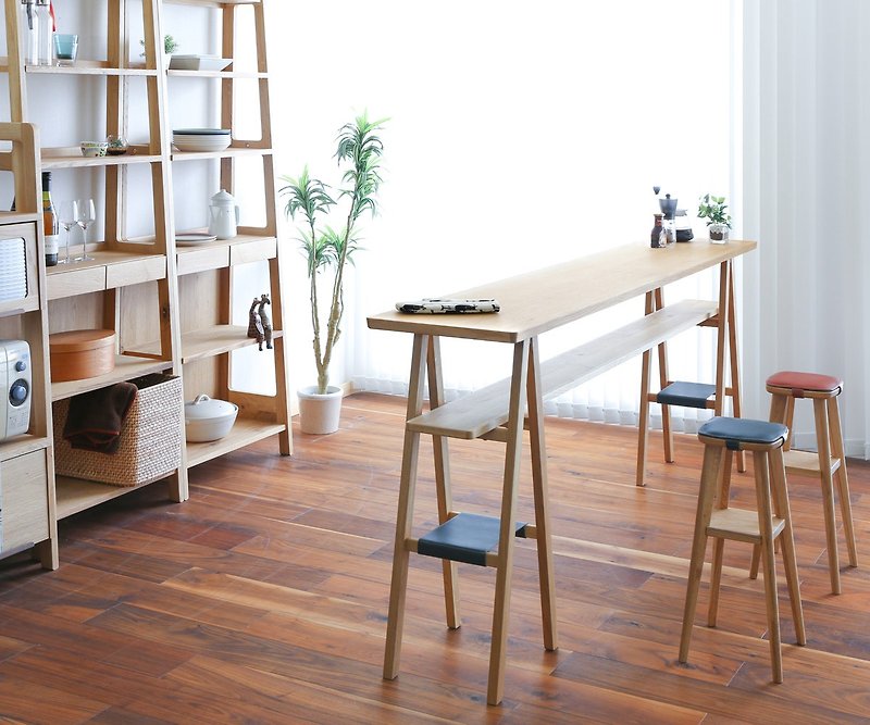 Asahikawa Furniture Taisetsu Woodworking luonto counter - Dining Tables & Desks - Wood Brown