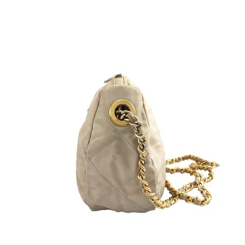 PRADA キルティング ショルダーバッグ ベージュ　⭐️超美品 日本直送 名牌中古包 】PRADA プラダ キルティング ショルダー