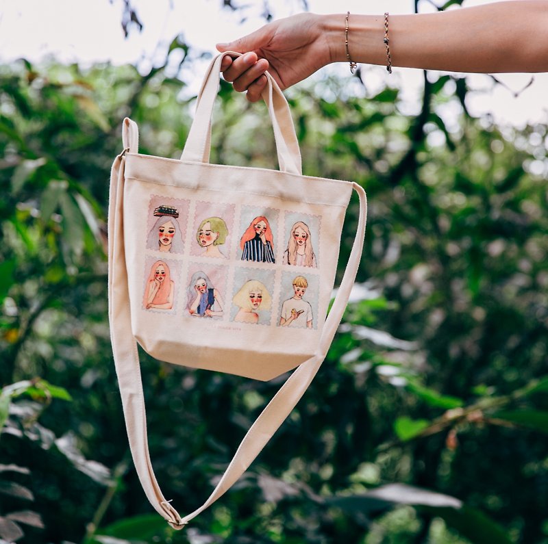 Mini bag with adjustable strap - Messenger Bags & Sling Bags - Cotton & Hemp Pink