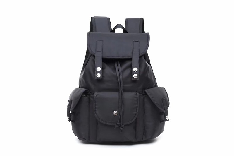 防潑水抽绳後背包/旅行背包/双肩書包 多色可選 #1018 - 後背包/書包 - 防水材質 黑色