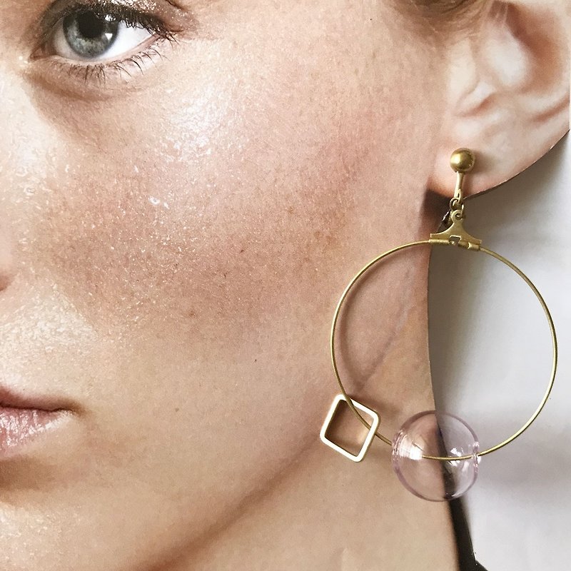 Bubble Series Earring - Earrings & Clip-ons - Glass Pink