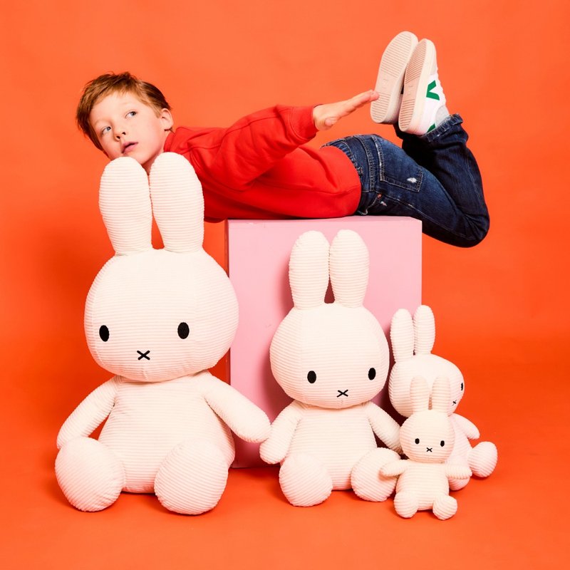 BON TON TOYS 米菲兔ECO燈芯絨填充玩偶-白(四種尺寸) - 公仔/玩偶 - 聚酯纖維 白色