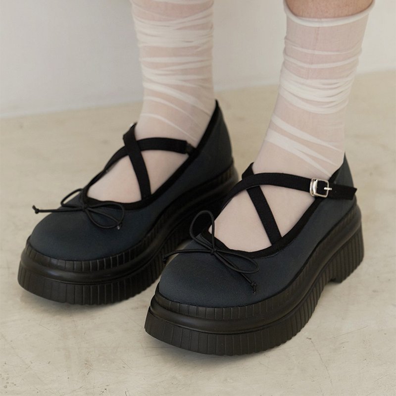 PRE-ORDER SPUR Charlie mary jane flatform 瑪麗珍 SA8006 GREY - 瑪莉珍鞋 - 其他材質 