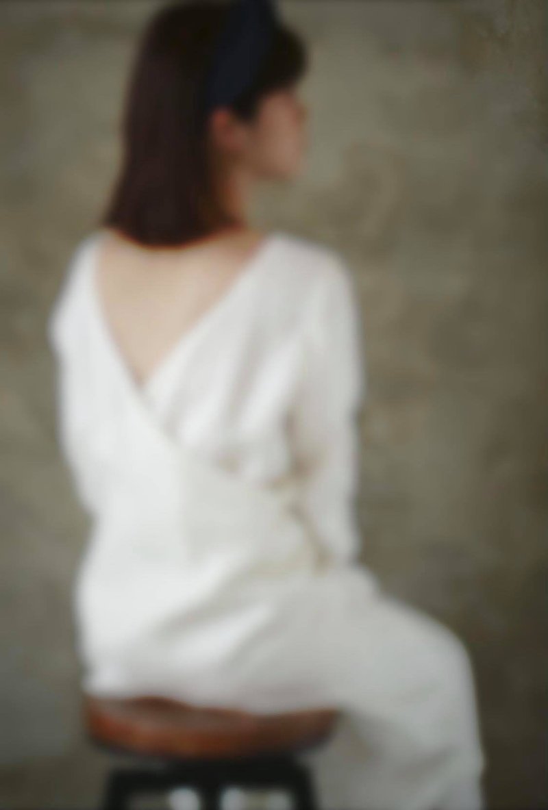 【Yumiko Pearl Suzuki】Customized - เสื้อผู้หญิง - ผ้าฝ้าย/ผ้าลินิน ขาว