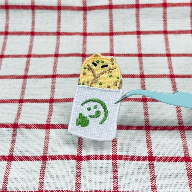 早餐貓貓  蔥油餅 - 編織/刺繡/羊毛氈/縫紉 - 繡線 黃色